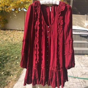 Free People Snow Angel Trapeze Dress size L